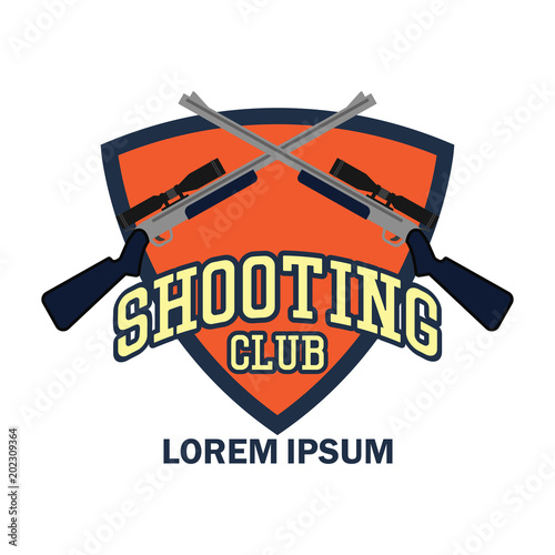shooting logo with text space for your slogan / tag line, vector illustration