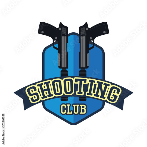 shooting logo with text space for your slogan / tag line, vector illustration