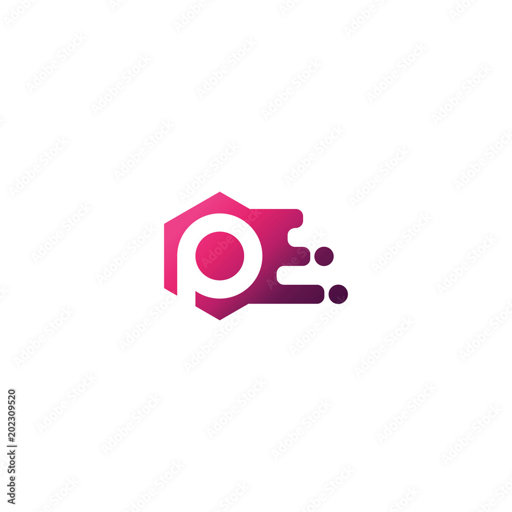 letter hexa tech logo template letter hexa tech logo template