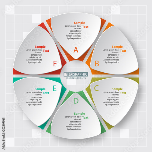 Abstract 3D Paper Infographics