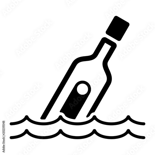 Meer und Küste Icon - Flaschenpost