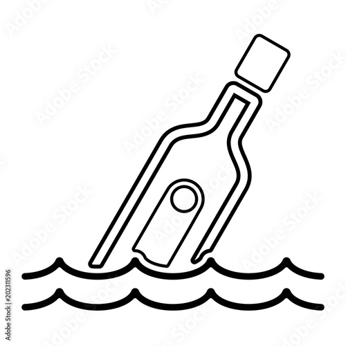Meer und Küste Icon - Flaschenpost