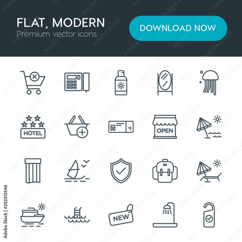 Modern Simple Set of hotel, shopping, travel Vector outline Icons. Contains such Icons as luxury, summer, shower, door, extreme, action and more on white background. Fully Editable. Pixel Perfect Modern Simple Set of hotel, shopping, travel Vector outline Icons. Contains such Icons as luxury, summer, shower, door, extreme, action and more on white background. Fully Editable. Pixel Perfect
