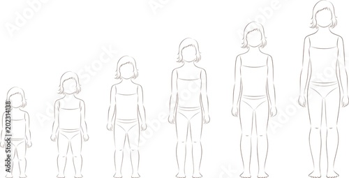 Girl child's silhouette