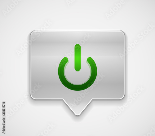 Start power button, ui icon design, on off symbol