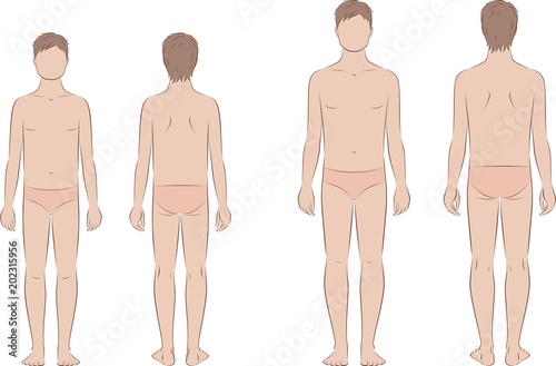 Teenager body silhouette
