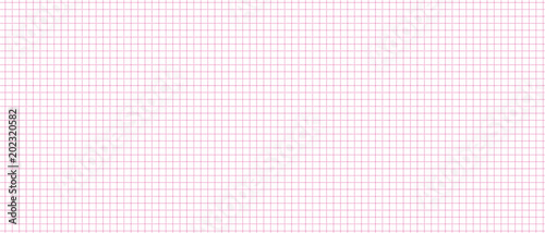 Square wide grid pattern art pink color in dotted line. Wide grid design for print. Education. School notebook paper grid art in a cage. Dotted line table.