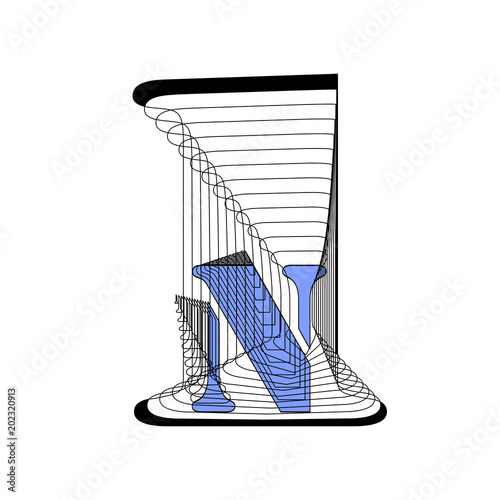 1 n blau