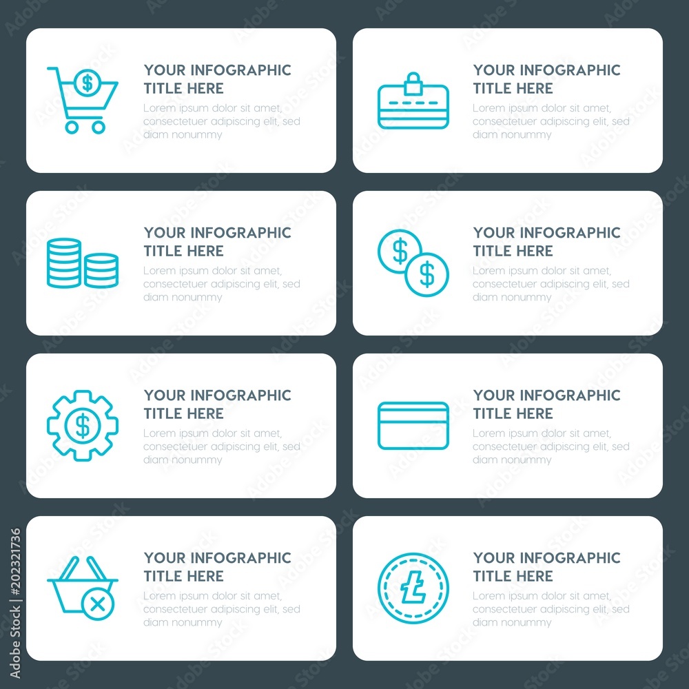 Flat money, shopping infographic timeline template for presentations, advertising, annual reports Flat money, shopping infographic timeline template for presentations, advertising, annual reports