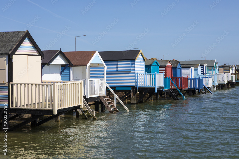 Beach Huts at Thorpe Bay in Essex