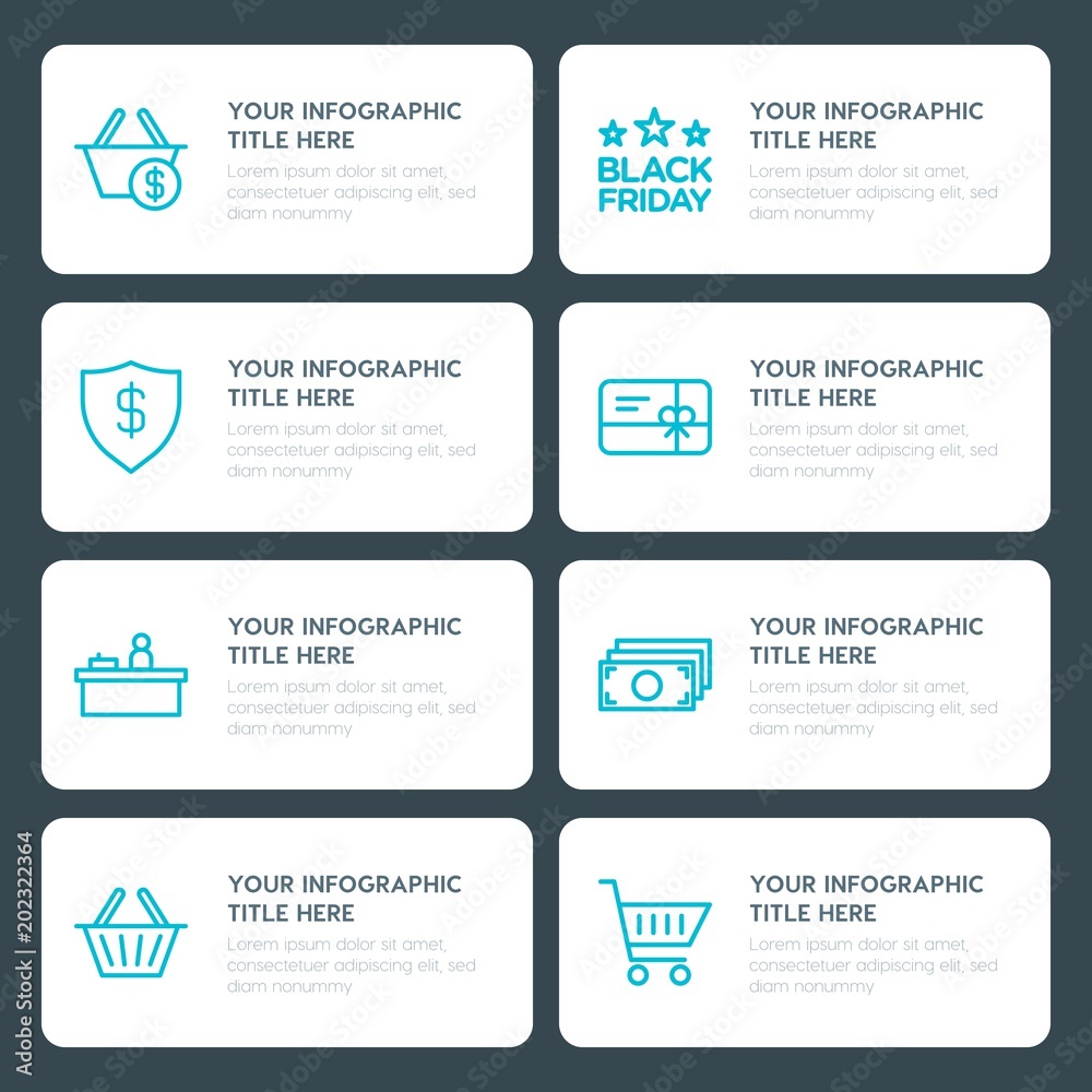Flat money, shopping infographic timeline template for presentations, advertising, annual reports Flat money, shopping infographic timeline template for presentations, advertising, annual reports