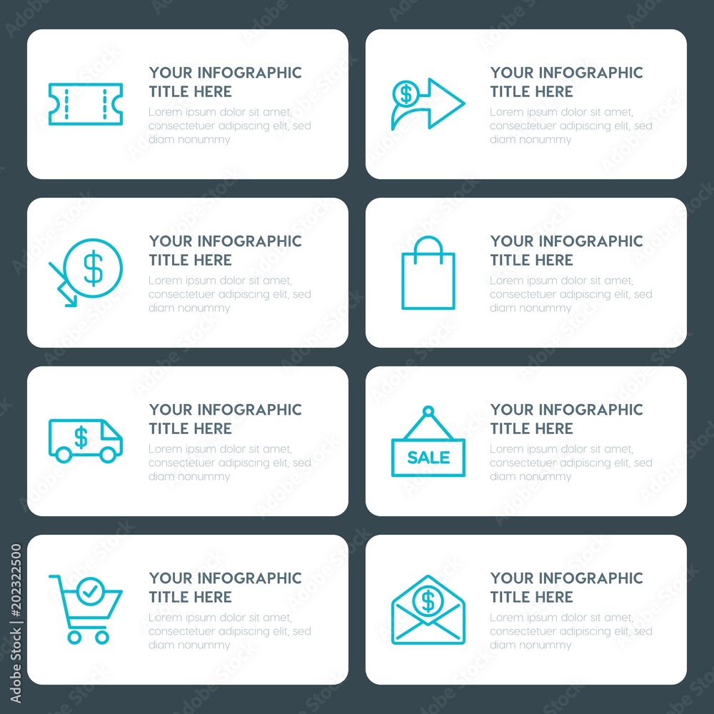 Flat money, shopping infographic timeline template for presentations, advertising, annual reports Flat money, shopping infographic timeline template for presentations, advertising, annual reports