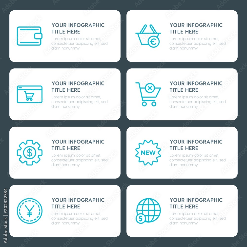 Flat money, shopping infographic timeline template for presentations, advertising, annual reports Flat money, shopping infographic timeline template for presentations, advertising, annual reports