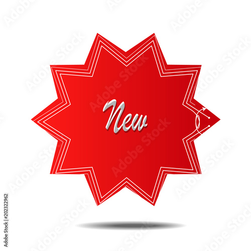 new star burst sticker label banner badge stamp button sale illustration vector