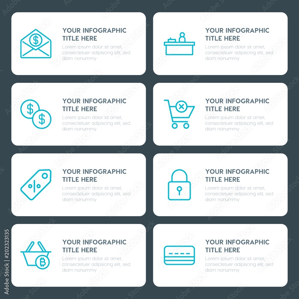 Flat money, shopping infographic timeline template for presentations, advertising, annual reports Flat money, shopping infographic timeline template for presentations, advertising, annual reports