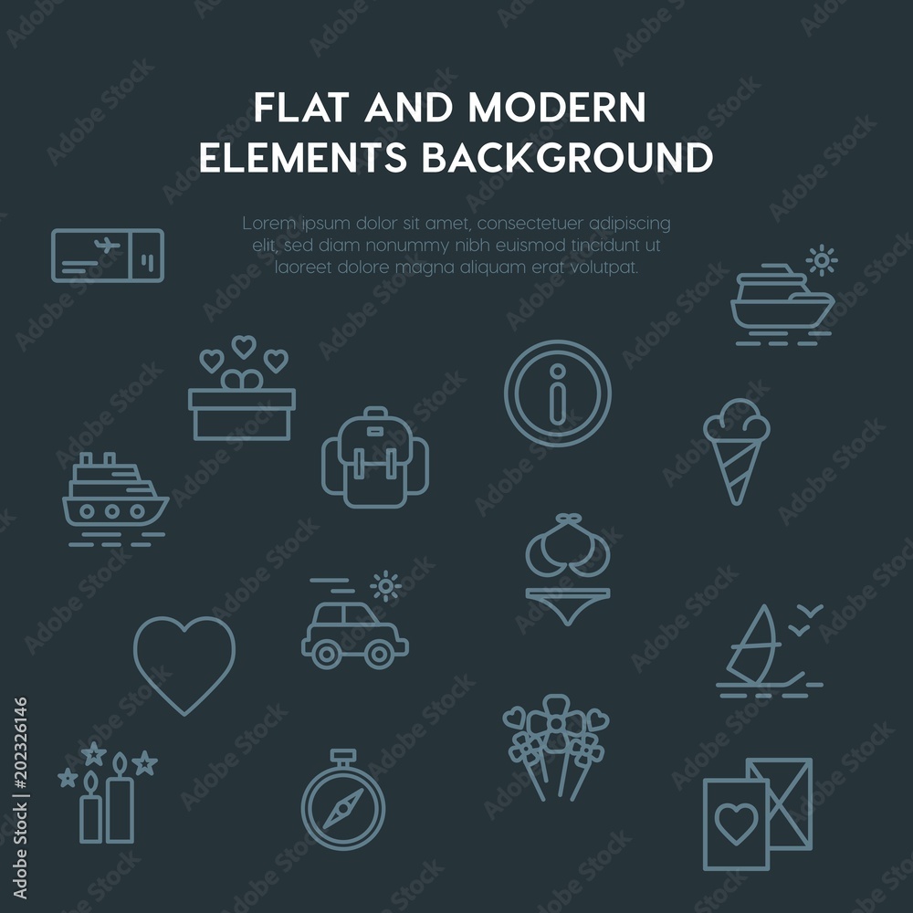 travel, valentine outline vector icons and elements background concept on dark background.Multipurpose use on websites, presentations, brochures and more travel, valentine outline vector icons and elements background concept on dark background.Multipurpose use on websites, presentations, brochures and more