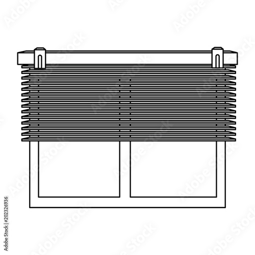 windows with blind icon vector illustration design