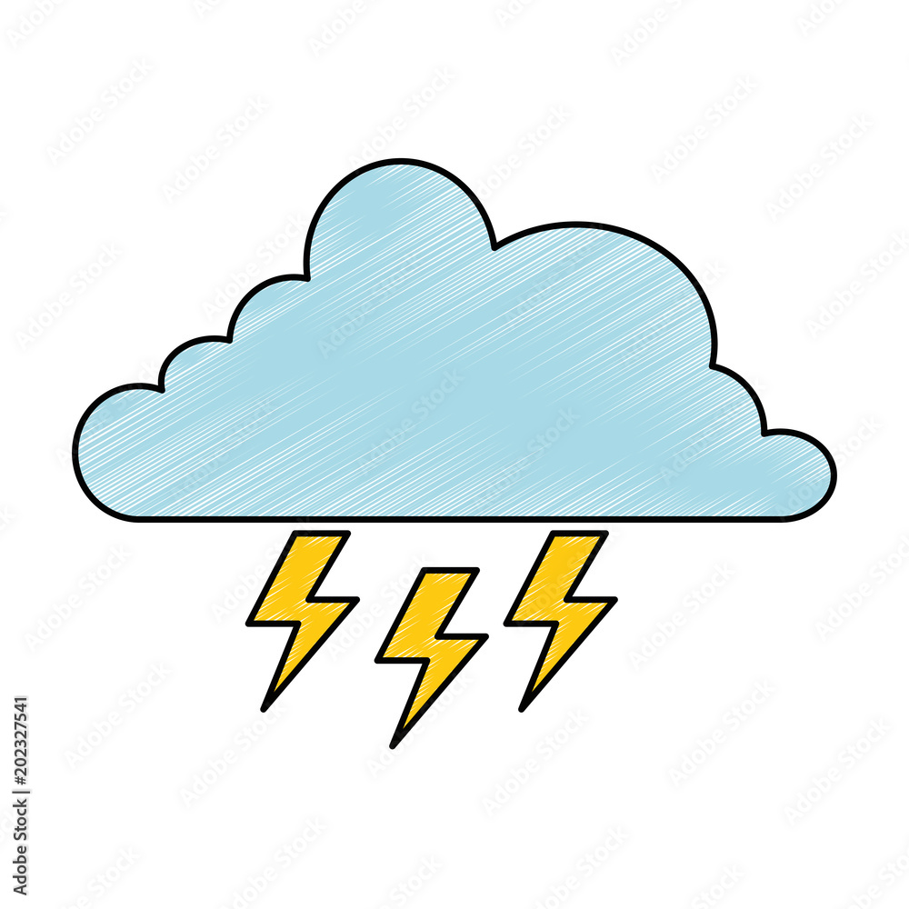 cloud weather with rays vector illustration design cloud weather with rays vector illustration design