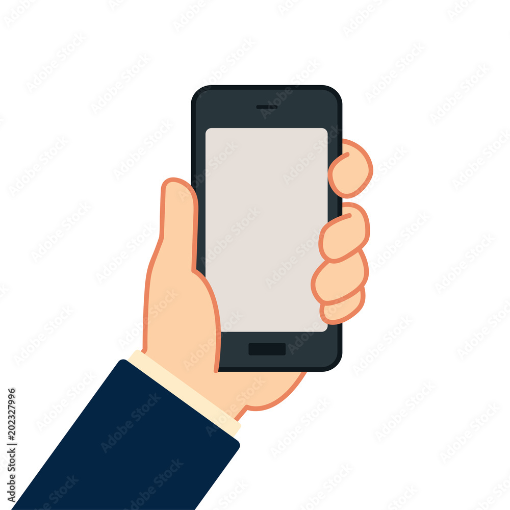Hand hält Smartphone Hand hält Smartphone