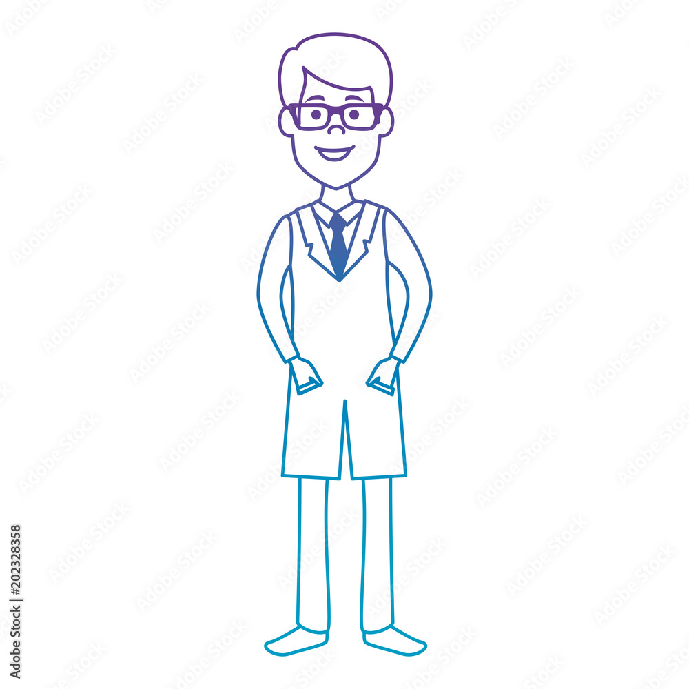 doctor professional avatar character vector illustration design