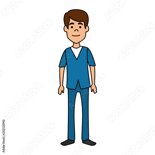 surgeon doctor professional avatar character vector illustration design