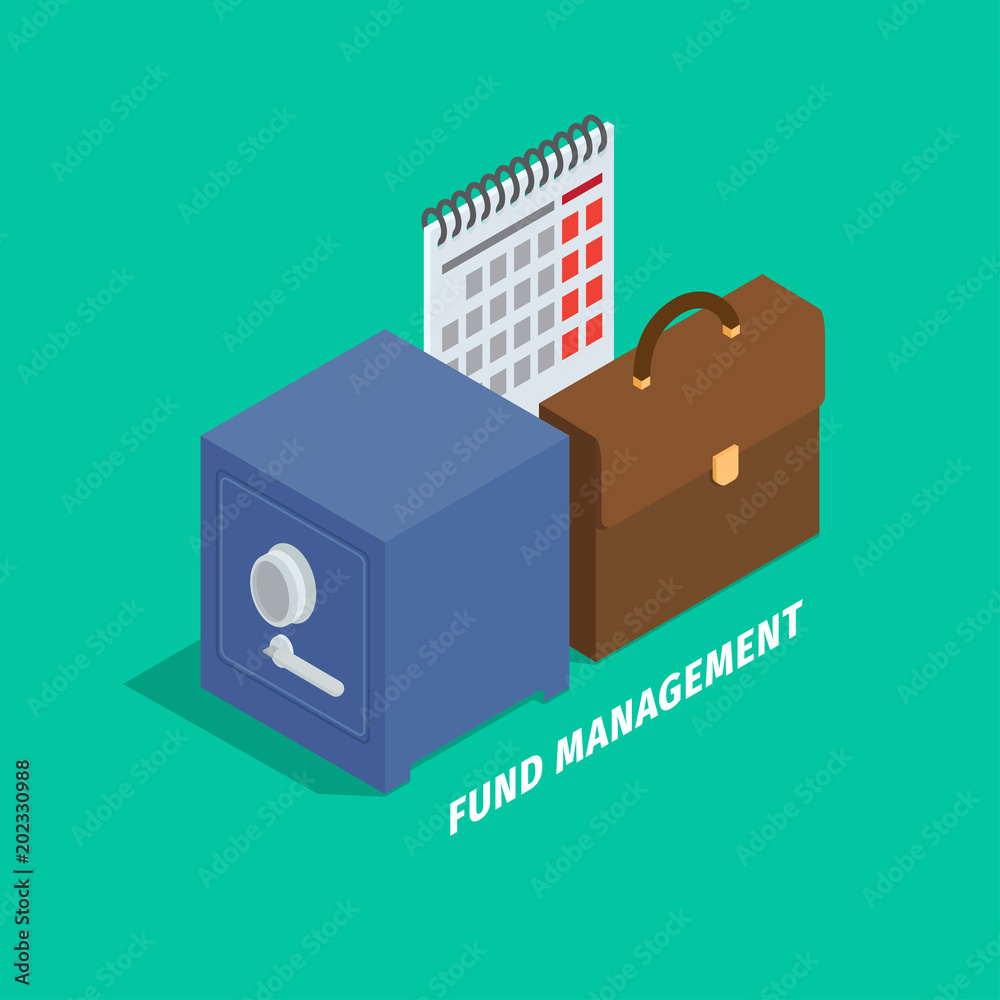 Fund Management in Cartoon Style Flat Art Design Fund Management in Cartoon Style Flat Art Design