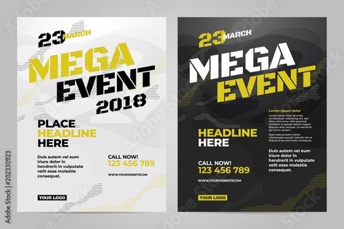 Vector layout design template for sport event.
