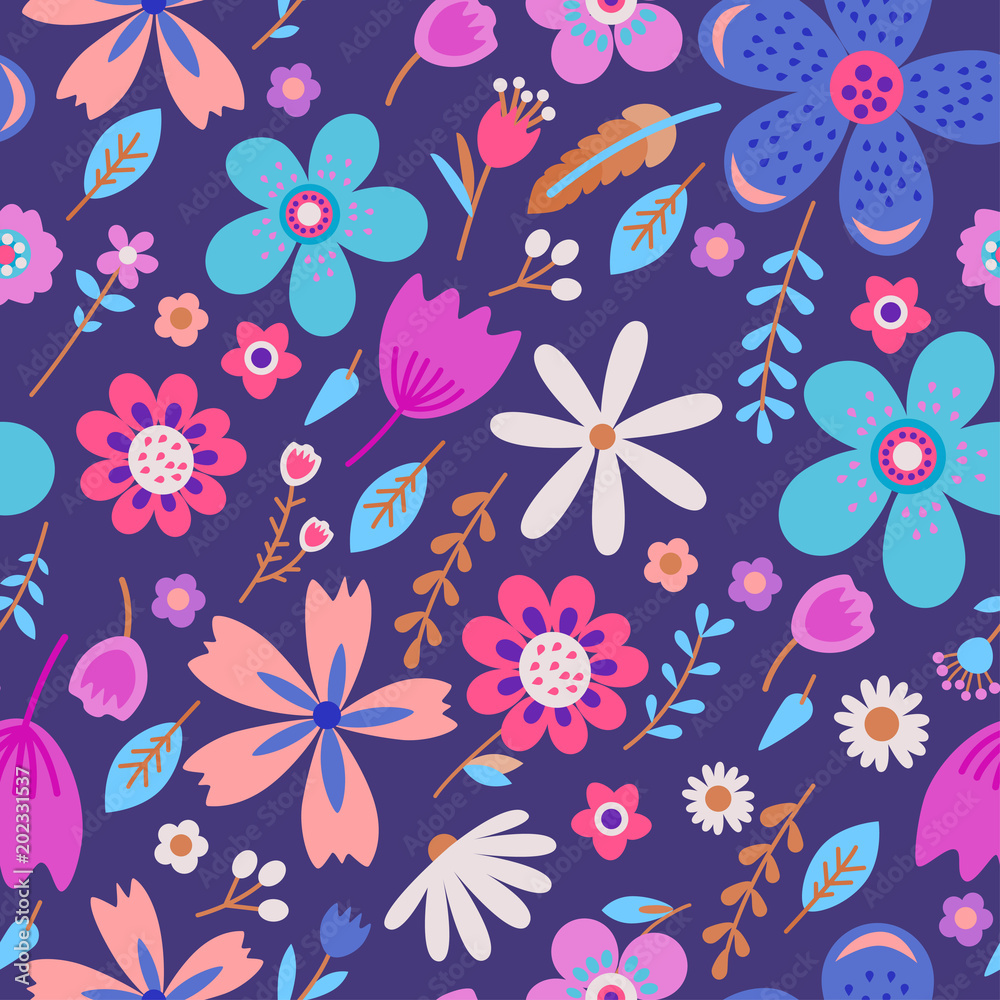 Amazing floral vector seamless pattern Amazing floral vector seamless pattern