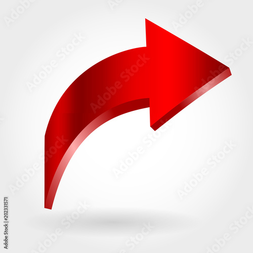 Red arrow and neutral white background.