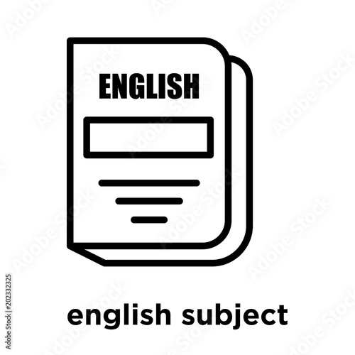 english subject icon isolated on white background
