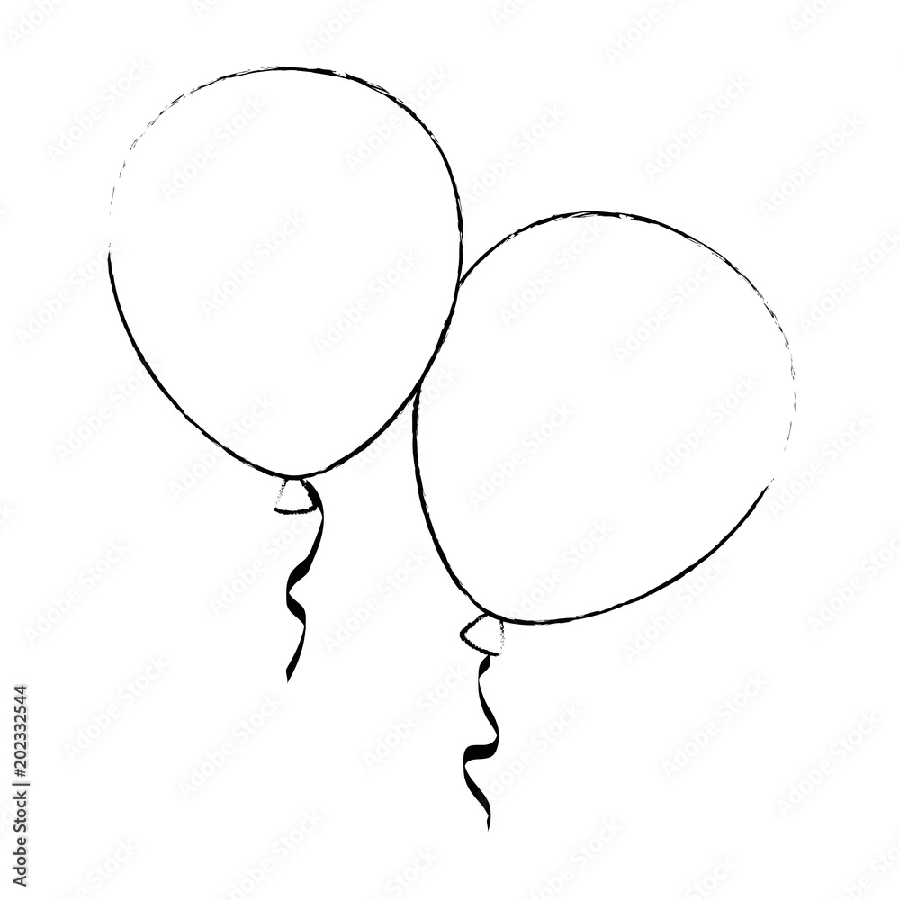 party balloons air decoration vector illustration design party balloons air decoration vector illustration design