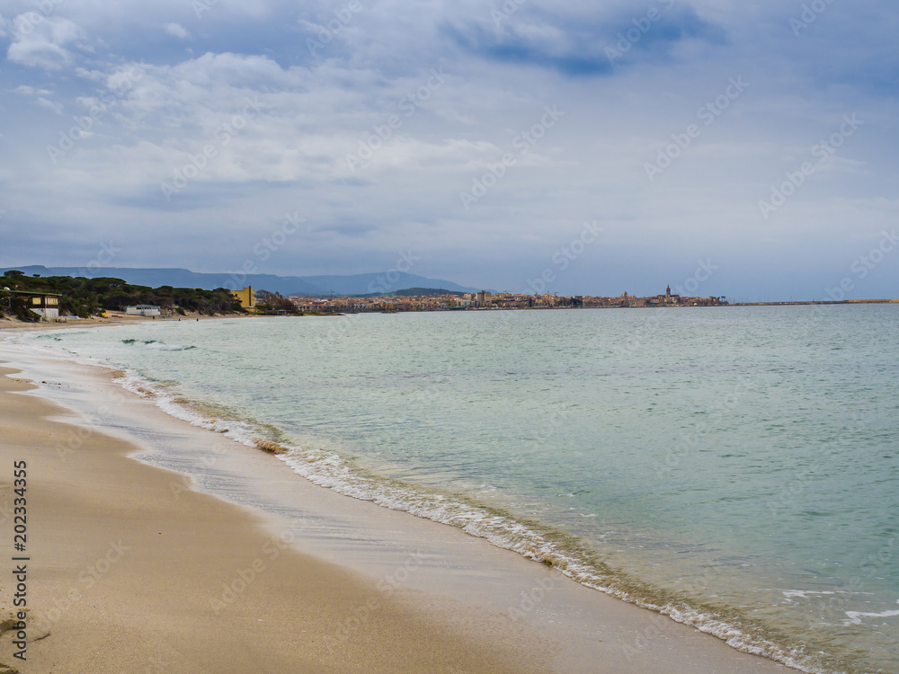 Sand beach near Alghero, Sardinia