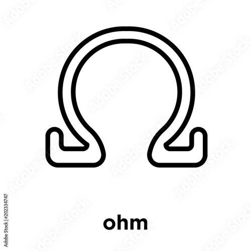 ohm icon isolated on white background