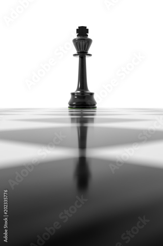 black king on a chess board