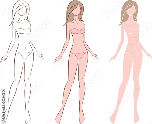 Female fashion silhouette