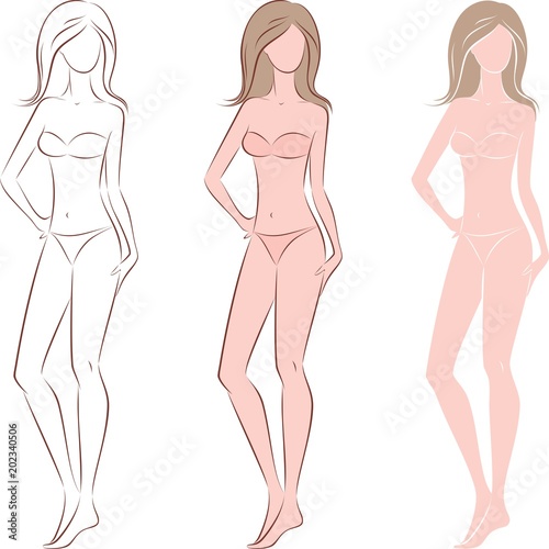 Female fashion silhouette