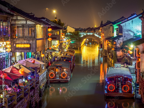 Shan Tong Street, the famous historical street in Suzhou. (China)
