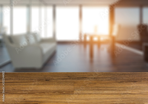 Empty wooden table. Flooring. Background with wooden table. photo