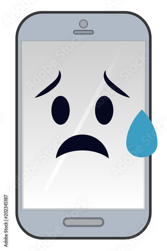 Smartphone Emoji traurig