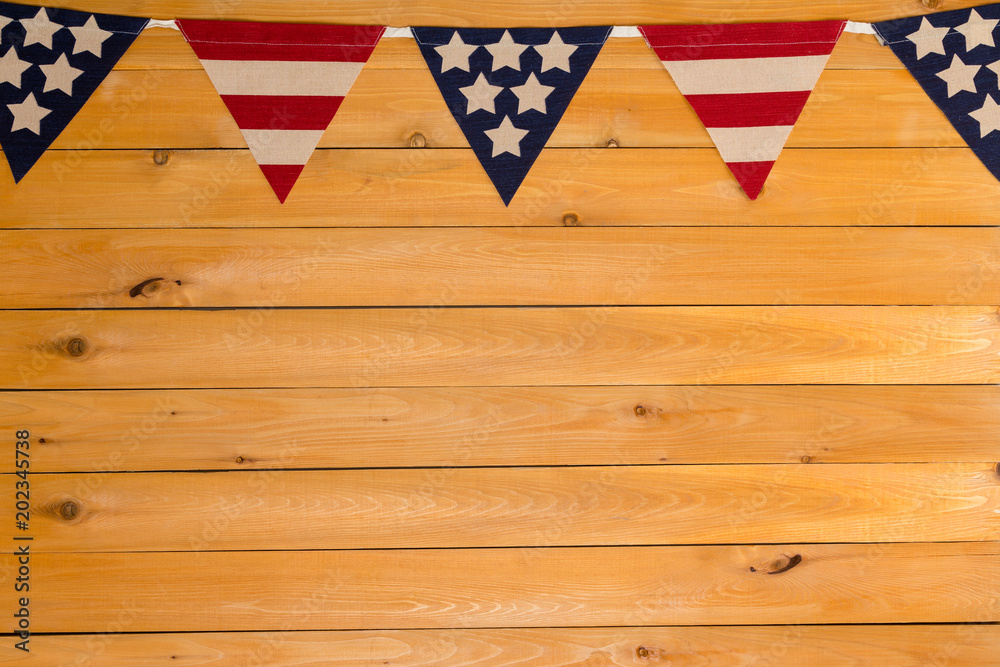 Obraz premium Patriotic Stars and Stripes American bunting