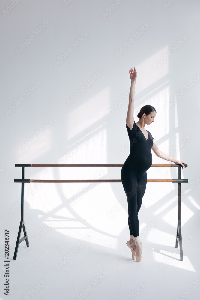Young beautiful ballerina is posing in studio Young beautiful ballerina is posing in studio