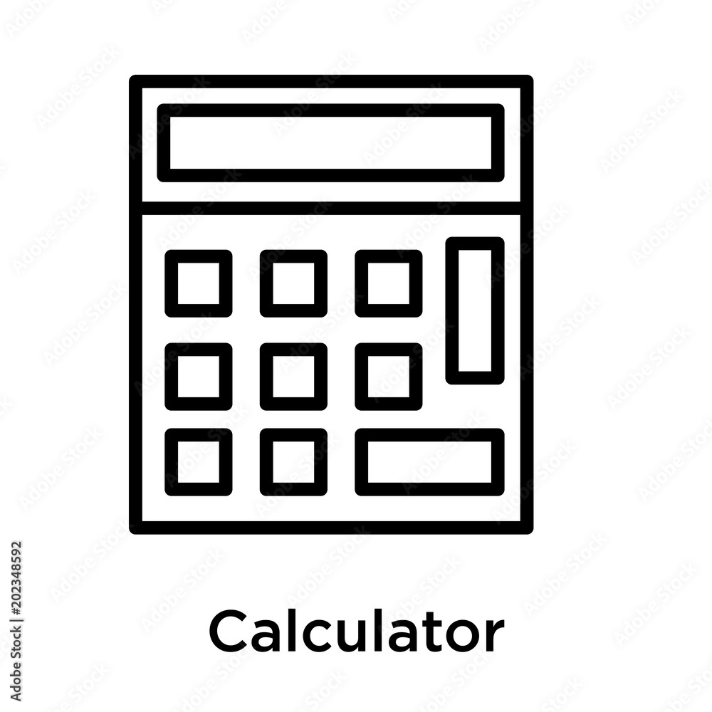 Calculator icon isolated on white background Calculator icon isolated on white background