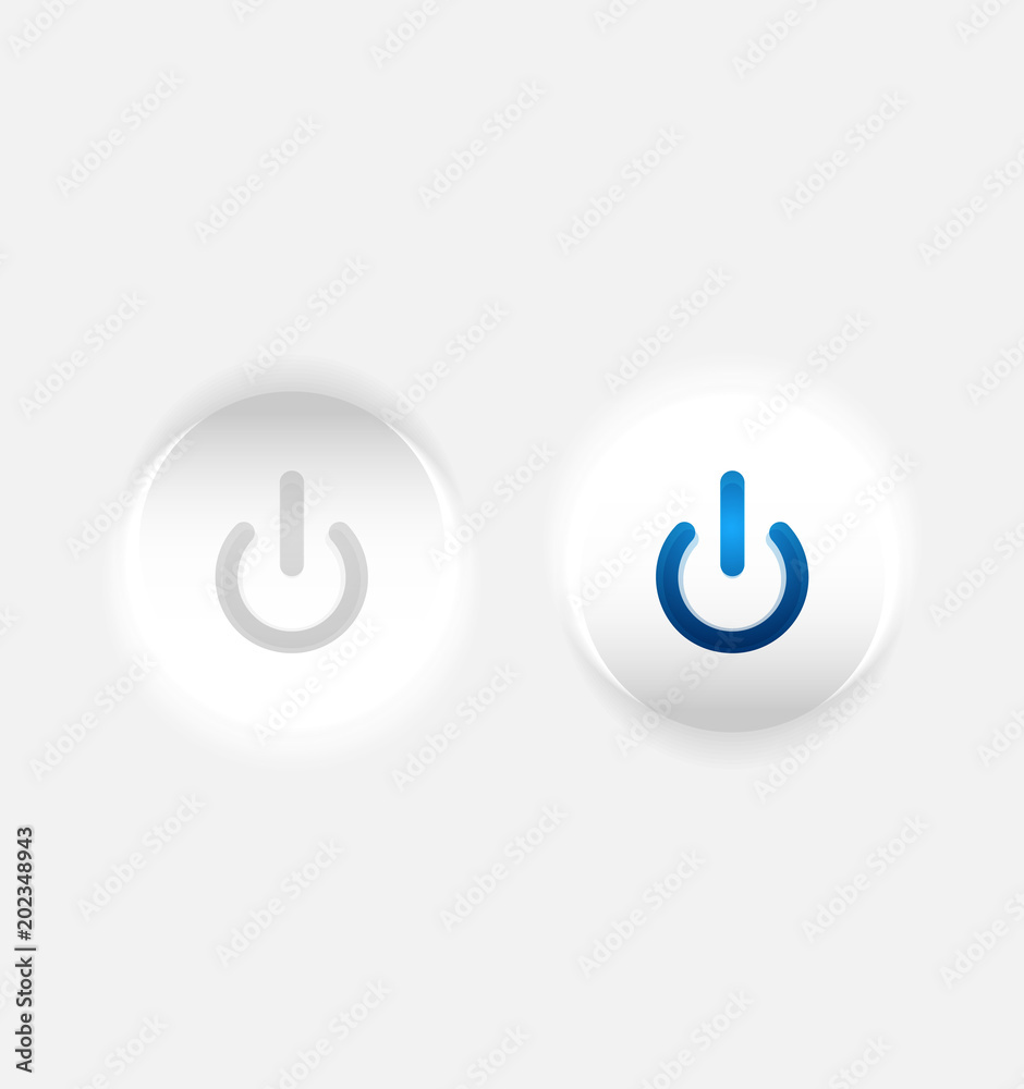 Start power button, ui icon design, on off symbol Start power button, ui icon design, on off symbol