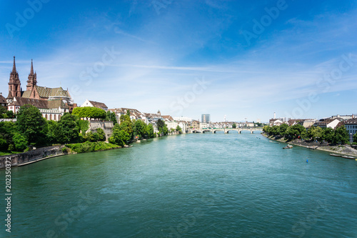 Rhine river in Basel, Switzerland