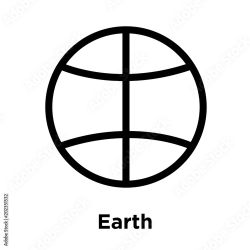 Earth icon isolated on white background