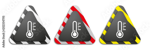 Warndreiecke - Thermometer - kalt