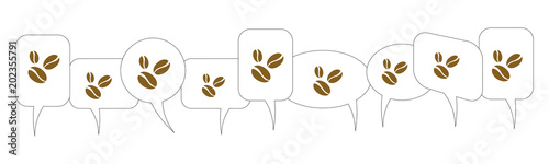 Sprechblasen - Kaffeebohnen