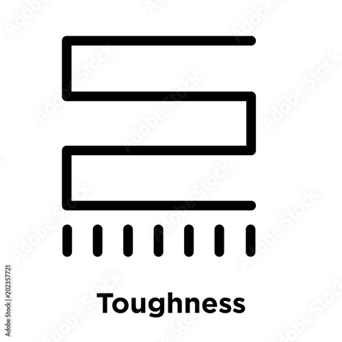 Toughness icon isolated on white background