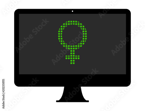 Pixel Icon PC - Weiblich