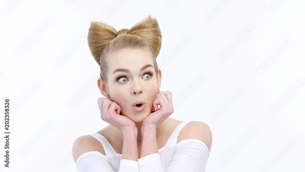 Portrait of an young surprised woman Portrait of an young surprised woman